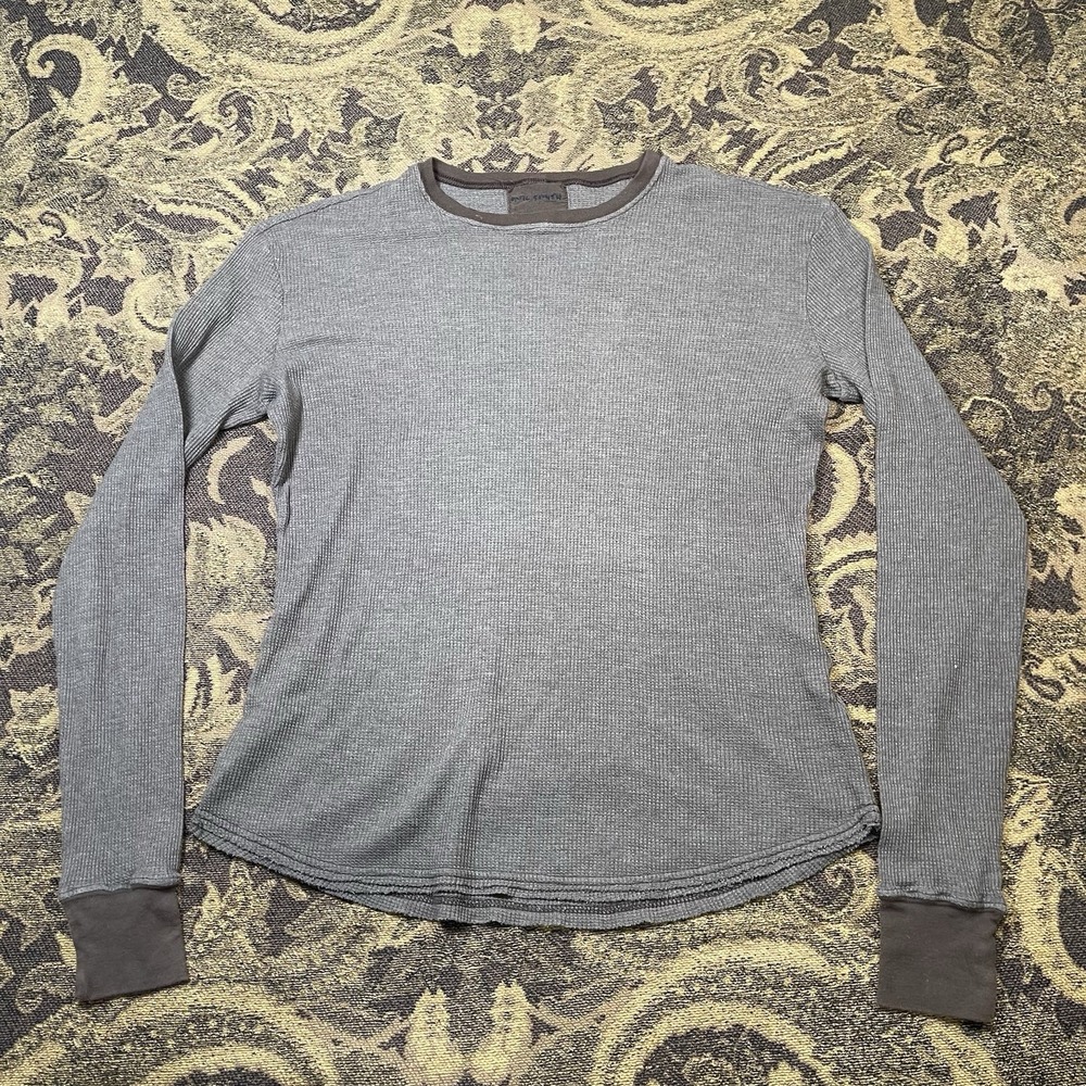 Vtg 90s Paul Smith Long Sleeve Waffle Thermal Shirt Mens Medium Brown USA Made